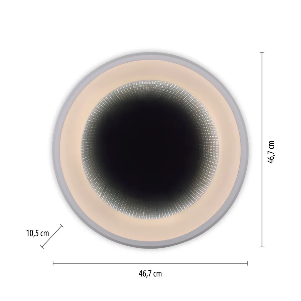 Dimmbare LED Deckenleuchte Tunneleffekt 2700-5000 lm