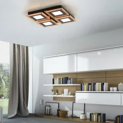 Dimmbare LED Deckenleuchte RBG Licht 17 W Fernbedienung