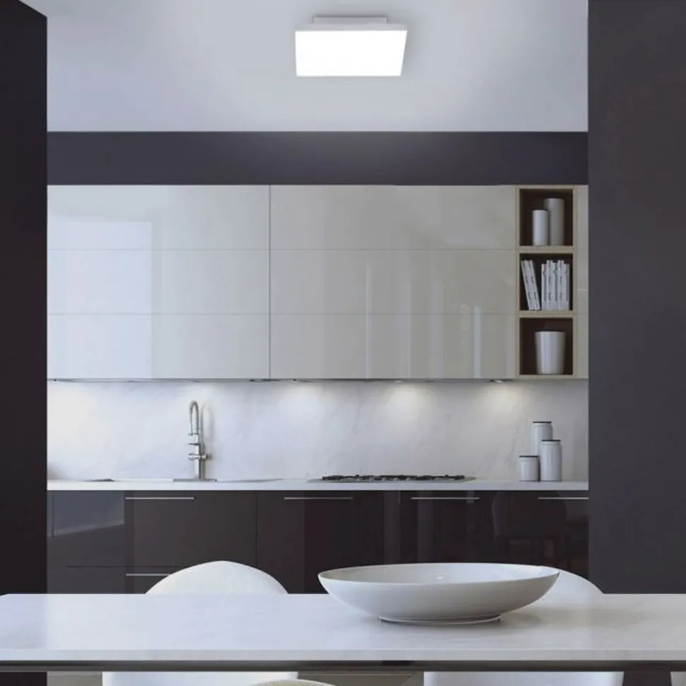 Dimmbare LED Deckenleuchte Fernbedienung Weiß Memory