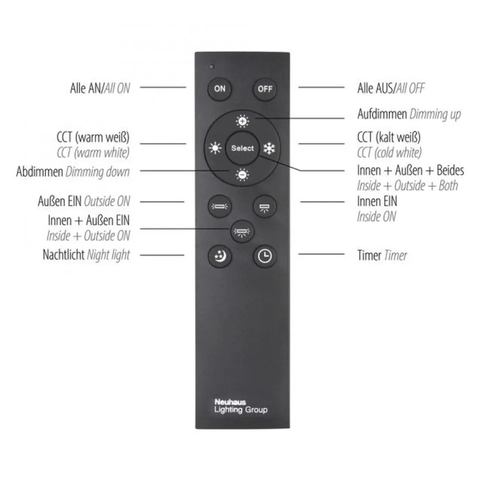 Dimmbare LED Deckenleuchte Fernbedienung 6900 lm 67 cm