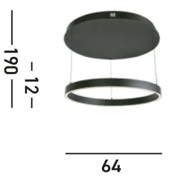 Dimmbare LED Hängelampe Ø64 cm 41 W Gestensteuerung