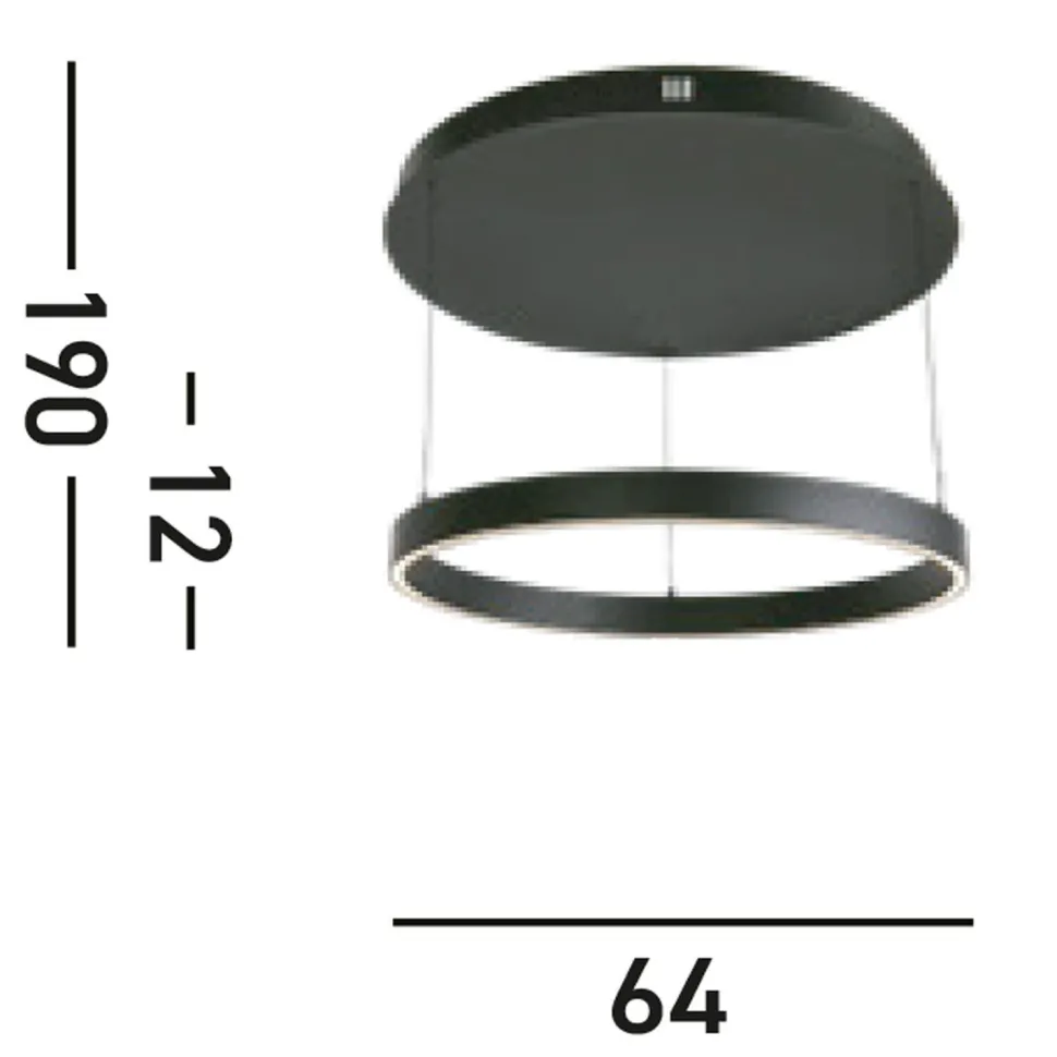 Dimmbare LED Hängelampe Ø64 cm 41 W Gestensteuerung