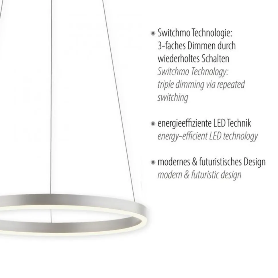 Dimmbare LED Hängelampe Aluminium Metall Ø39,3 cm 20 W