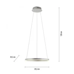 Dimmbare LED Hängelampe Aluminium Metall Ø39,3 cm 20 W