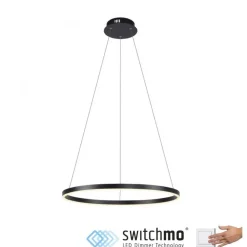 Dimmbare LED Pendelleuchte Schwarz Ø58,5 cm 3000 K 28 W