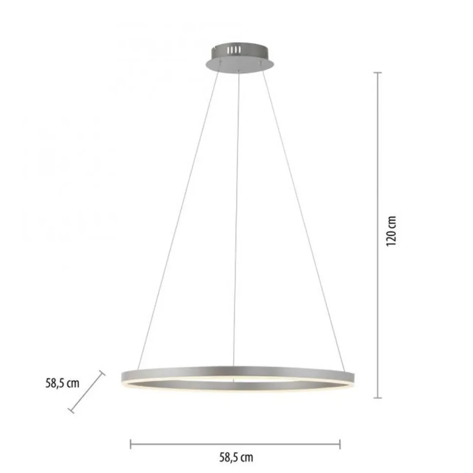 Dimmbare LED Pendelleuchte in Aluminium Ø58,5 cm 3000 K