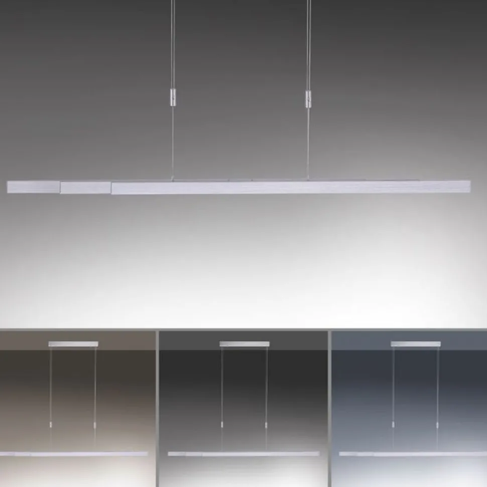 Dimmbare LED Pendelleuchte Touch 179 cm in Aluminium