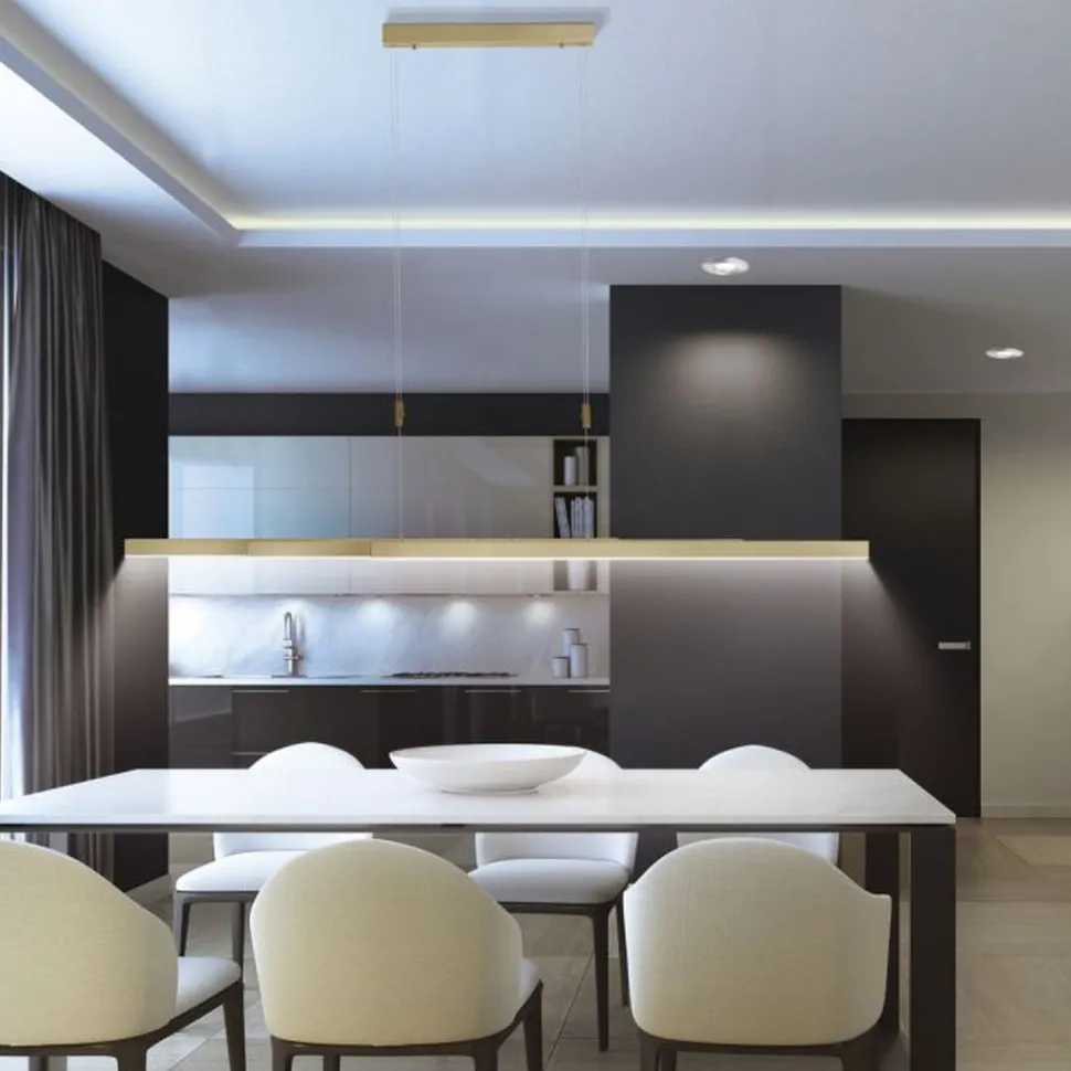 Dimmbare LED Pendelleuchte Touch 4680 lm in Messing