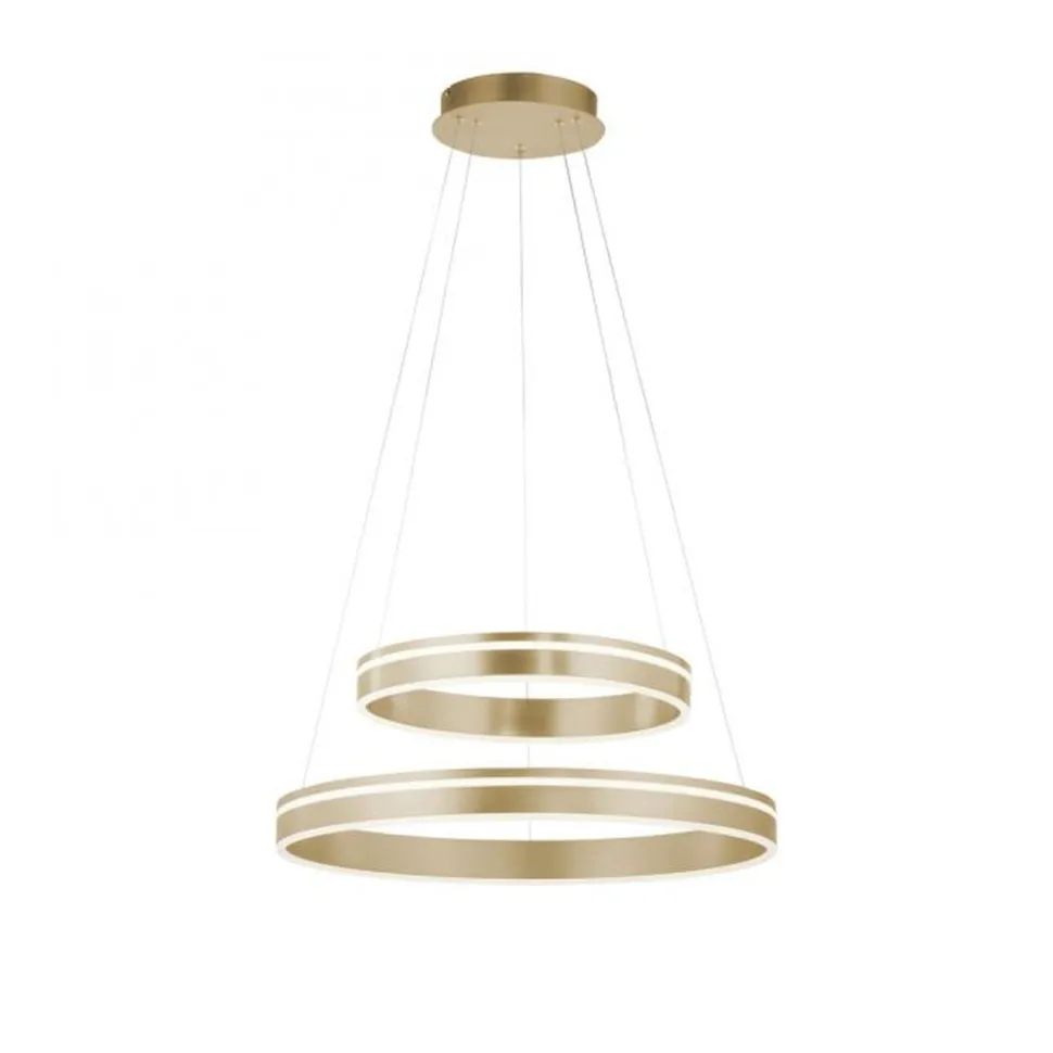 Dimmbare LED Pendelleuchte Ø59 cm rund 56 W in Messing