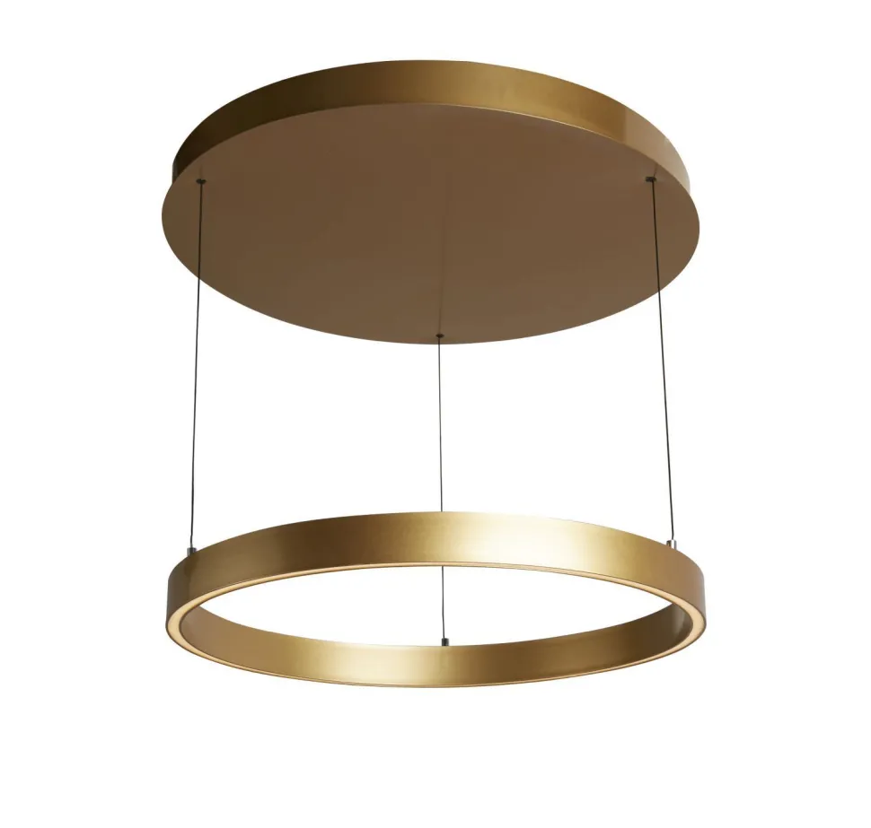 Dimmbare LED Pendelleuchte in Gold 41 W Gestensteuerung
