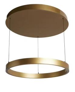 Dimmbare LED Pendelleuchte in Gold 41 W Gestensteuerung