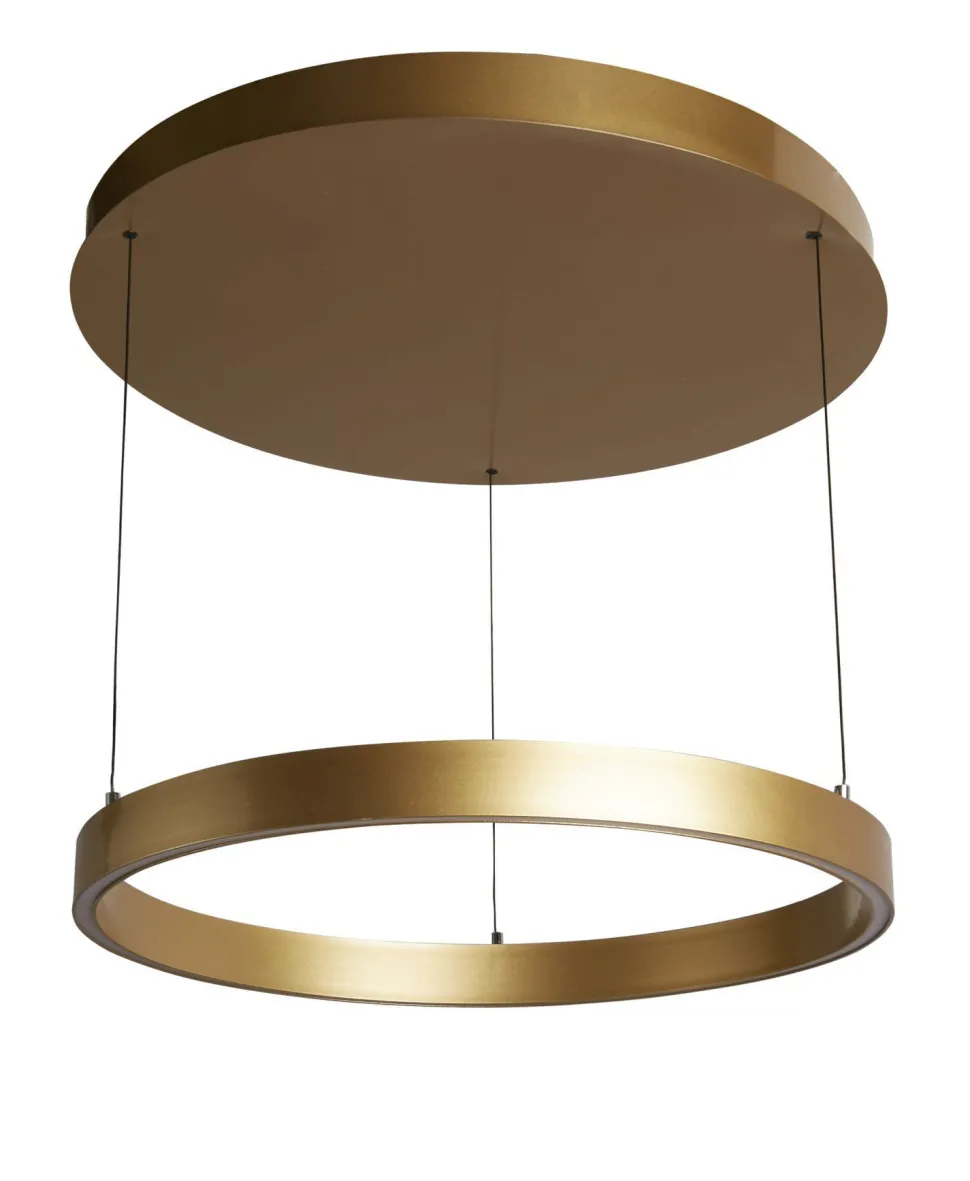 Dimmbare LED Pendelleuchte in Gold 41 W Gestensteuerung