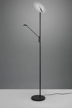 Dimmbare LED Stehlampe flexibel 180 cm Schwarz Lesen