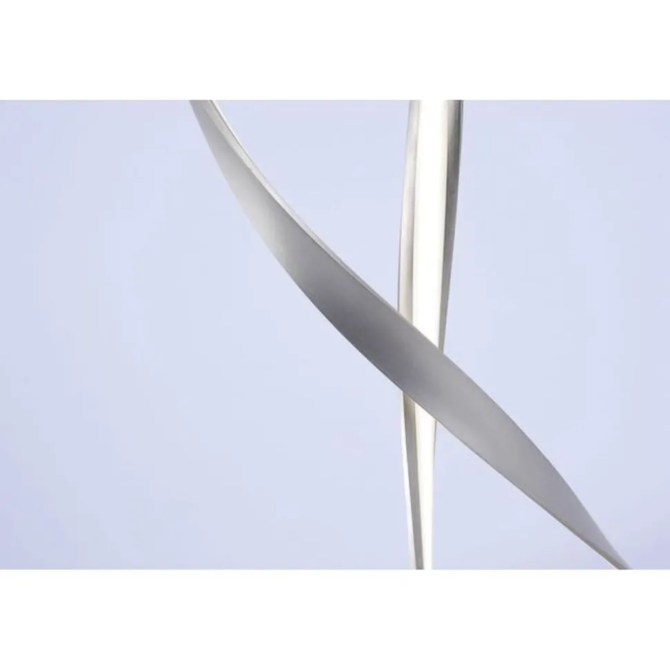 Dimmbare LED Stehlampe in Silber 140 cm 3215 lm 26 W