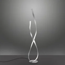 Dimmbare LED Stehlampe in Silber 140 cm 3215 lm 26 W