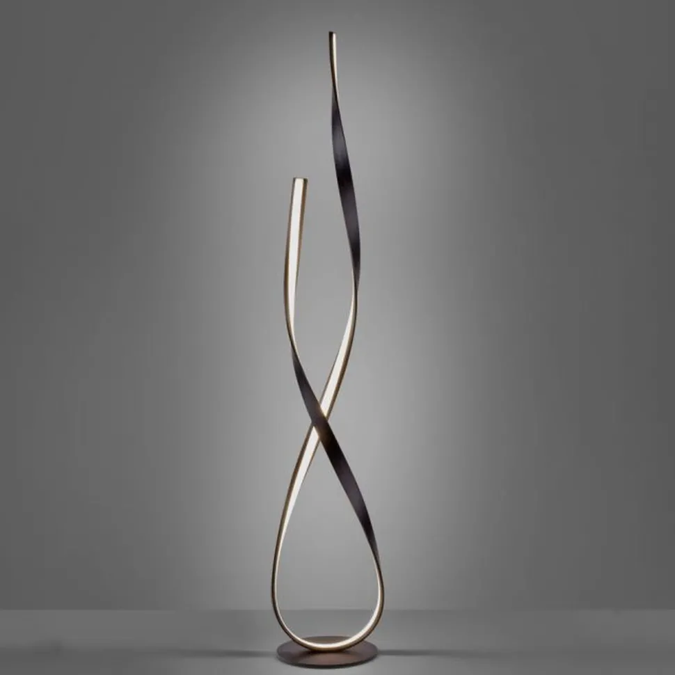 Dimmbare LED Stehlampe in Rostbraun 140 cm 3000 K 26 W