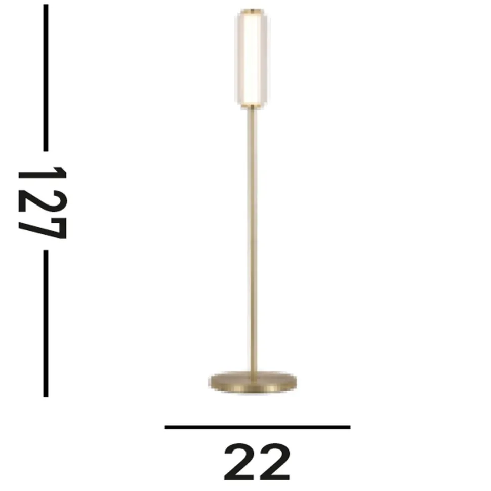 Dimmbare LED Stehleuchte Glas Metall 797 lm 127 cm 10 W