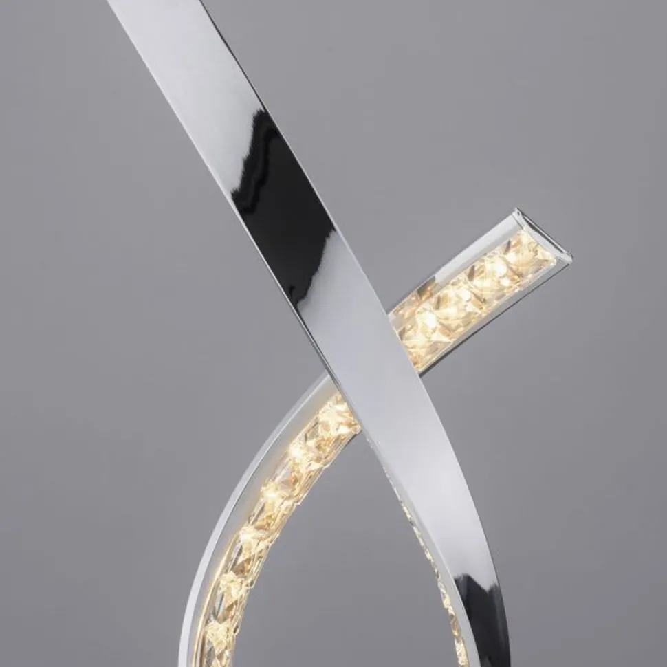 Dimmbare LED Tischlampe in Chrom 38,5 cm 1375 lm 11 W