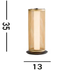 Dimmbare LED Tischlampe Metall mit Touch 35 cm