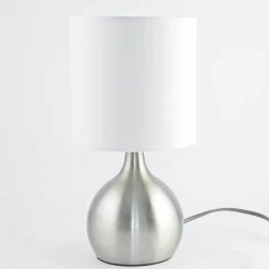 Dimmbare Touch Schreibtischleuchte Touchdimmer Modern silbern