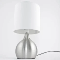 Dimmbare Touch Schreibtischleuchte Touchdimmer Modern silbern