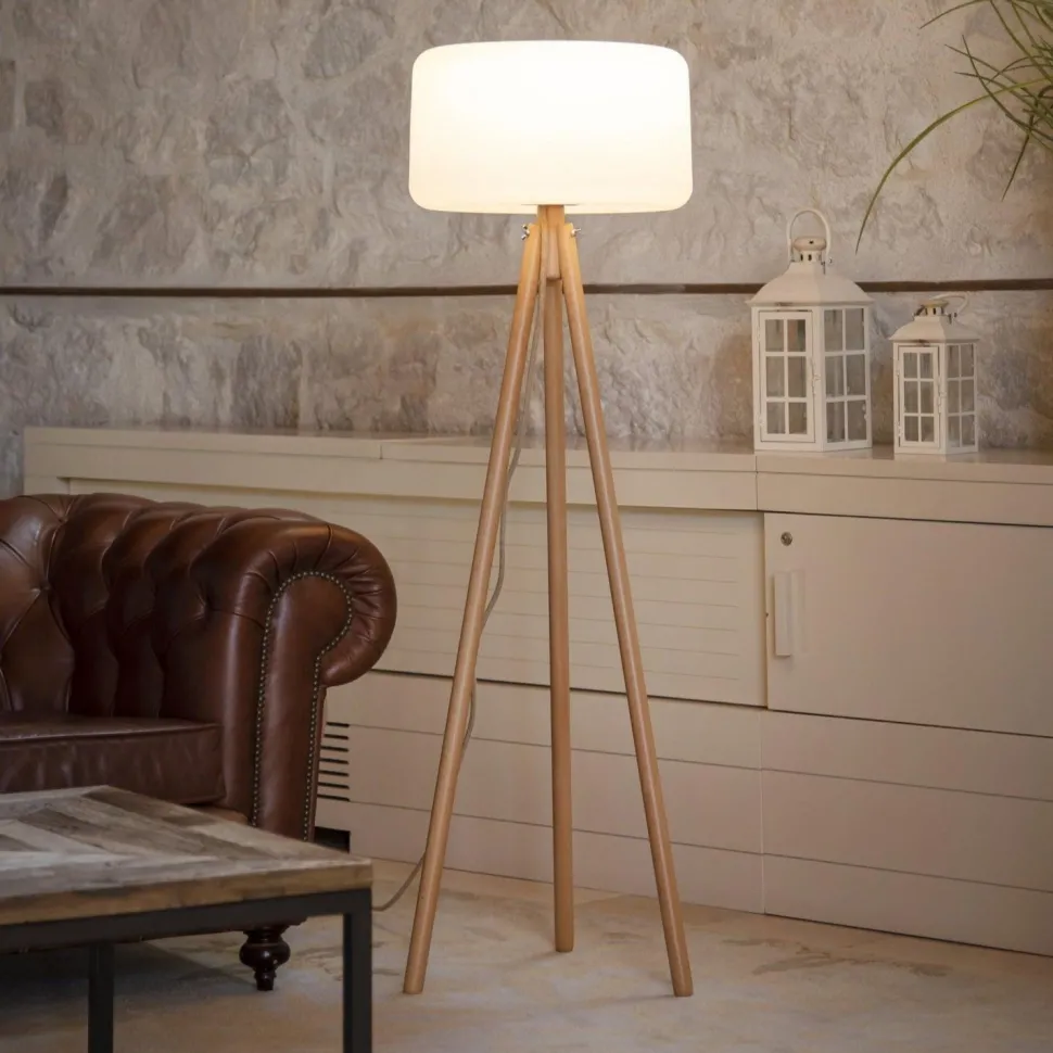 Dreibein Stehleuchte Solar Farbwechsel 140 cm LED