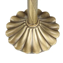 Echte Messing Tischleuchte Orange Glas Schirm