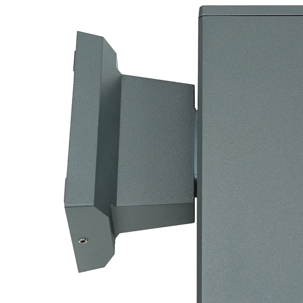 Eckige Außenleuchte Anthrazit IP54 H:20 cm E27