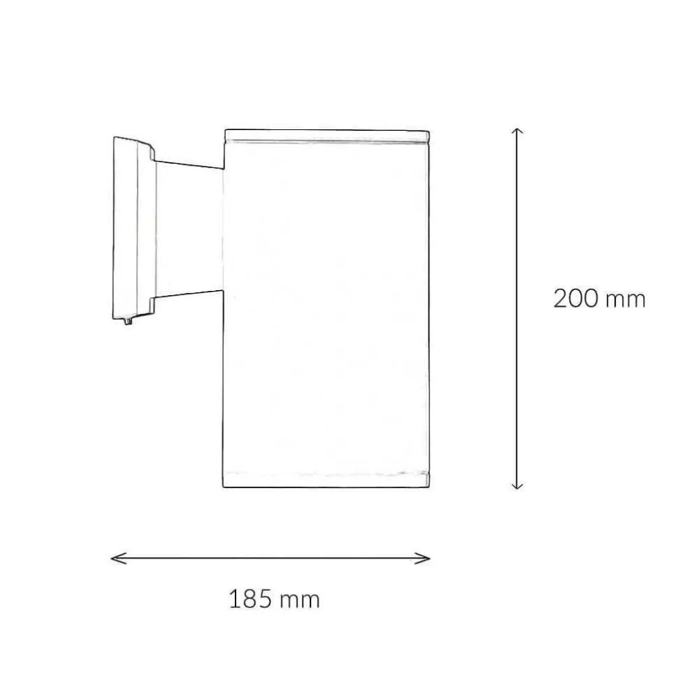 Eckige Außenleuchte Anthrazit IP54 H:20 cm E27