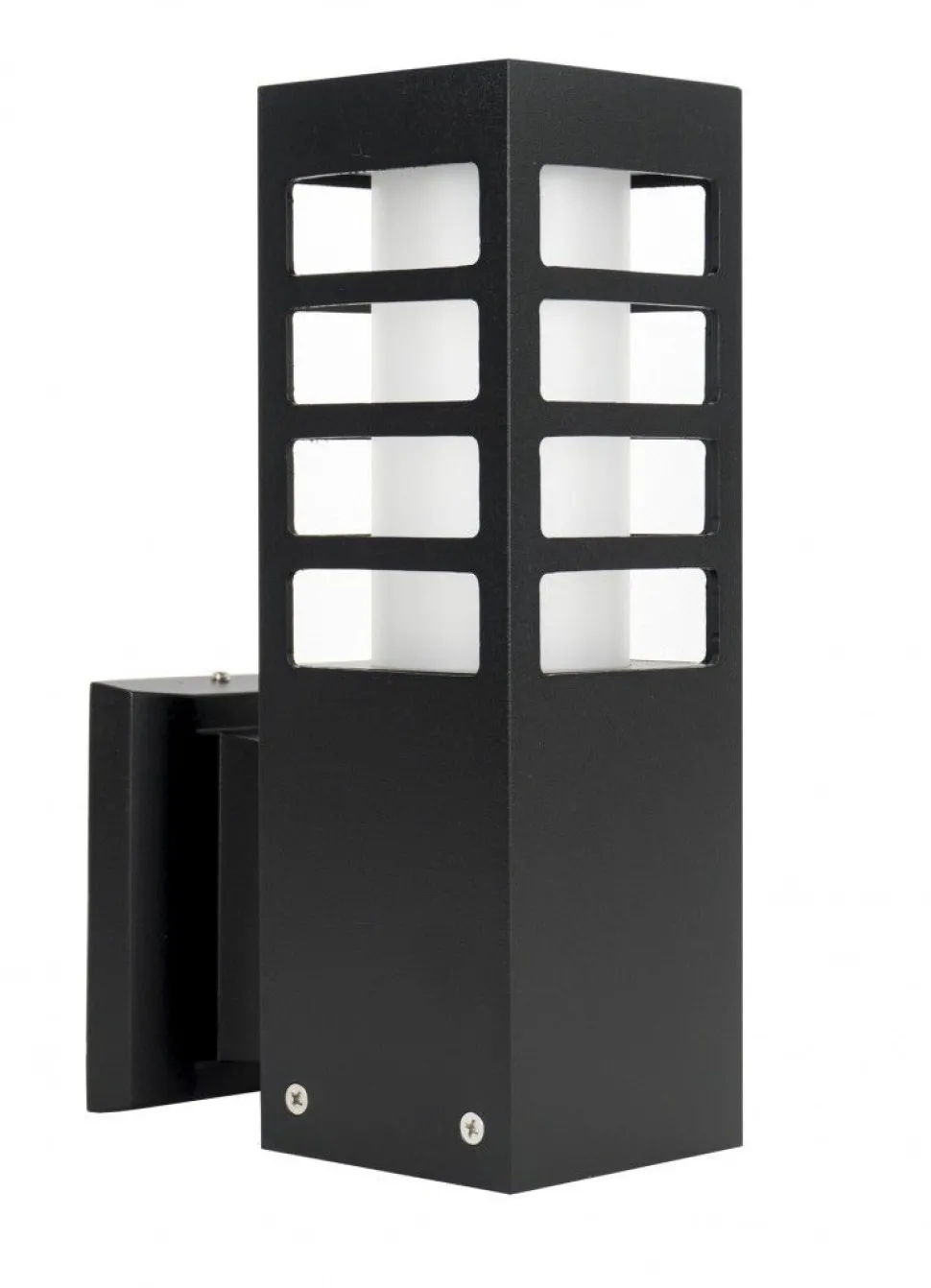 Eckige Außenleuchte Schwarz IP54 H:25cm wetterfest