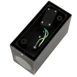 Eckige Außenleuchte Up & Down AALBORG Braun Antik