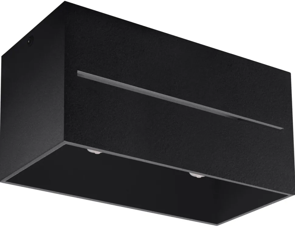 Eckige Deckenleuchte CAMILLIA Schwarz Aluminium B:20cm