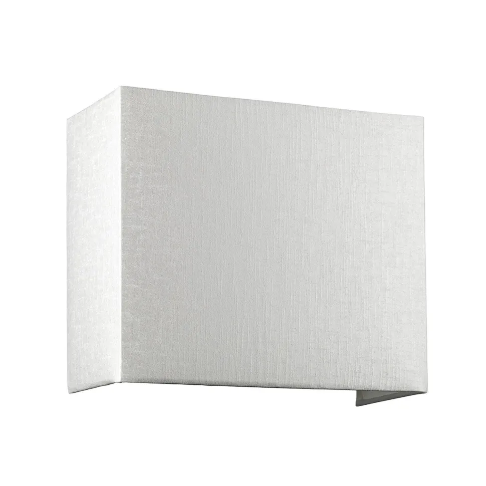 Eckige Wandleuchte Stoff Creme Messing E27 NADATILA