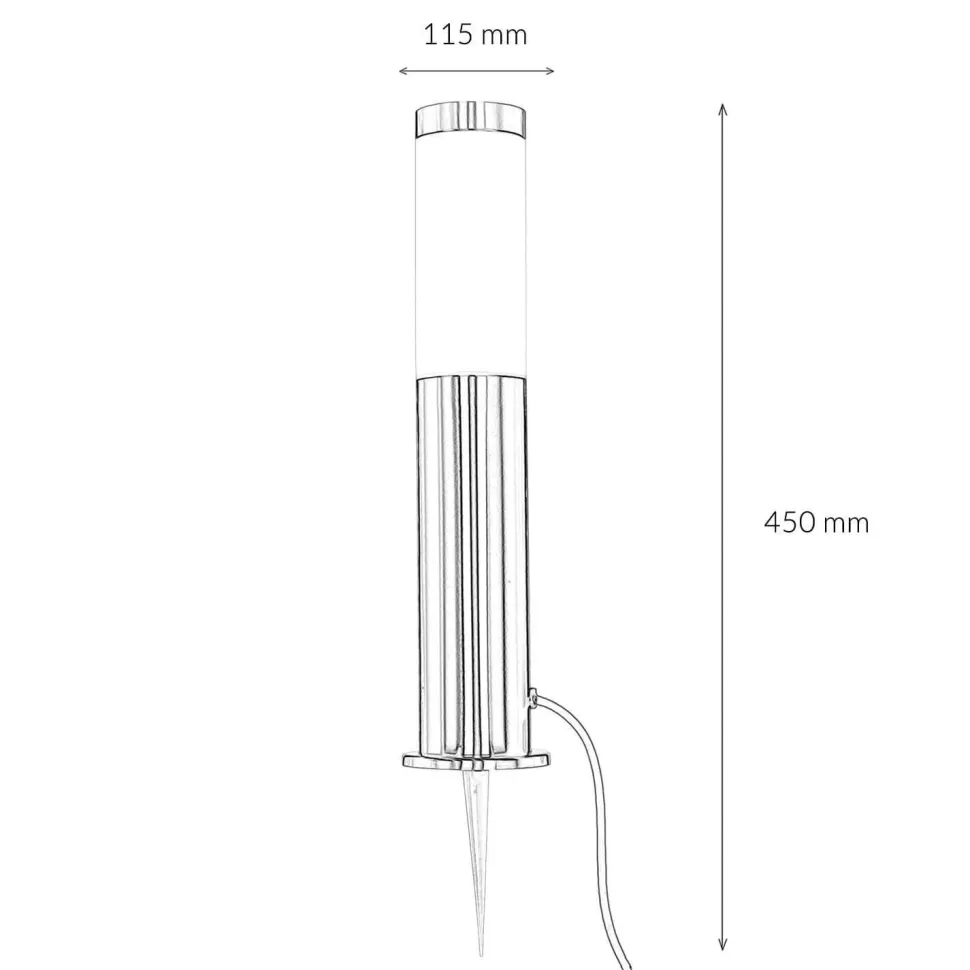 Edelstahl Außenleuchte mit Kabel + Stecker
