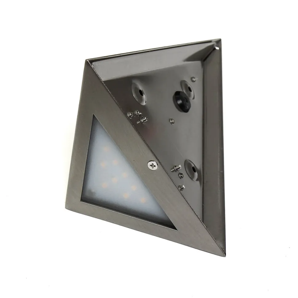 Edelstahl Außenwandleuchte Dreieck LED