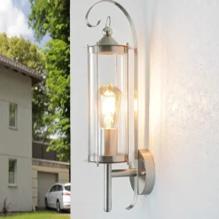 Edelstahl Laterne für die Wand Außenleuchte