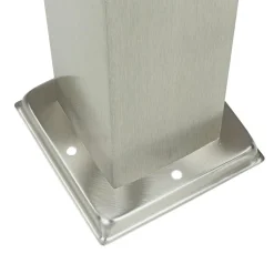 Edelstahl Pollerleuchte in Silber 65cm eckig E27