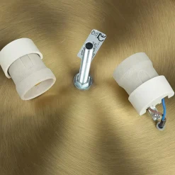 Edle Deckenleuchte ELENI Riffelglas rund Wohnzimmer