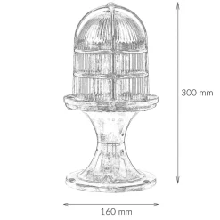 Edle Gartenleuchte FESTOS Messing Maritim H:30cm