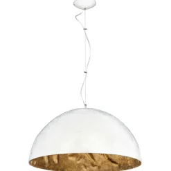 Edle Hängelampe SIMI Ø62cm Weiß Gold Esstisch