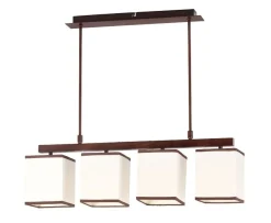 edle Hängeleuchte mit Stoff Kubu im Retrostil