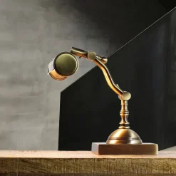 Edle Tischleuchte aus Echt-Messing Premium