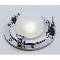 Einbau Deckenleuchte in Chrom aus Messing Maritim