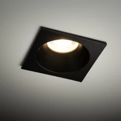 Einbauspot Schwarz Metall IP65 GU10 B:8,5 cm wetterfest