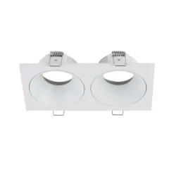 Einbauspot Weiß IP65 Metall Glas GU10 2-flammig