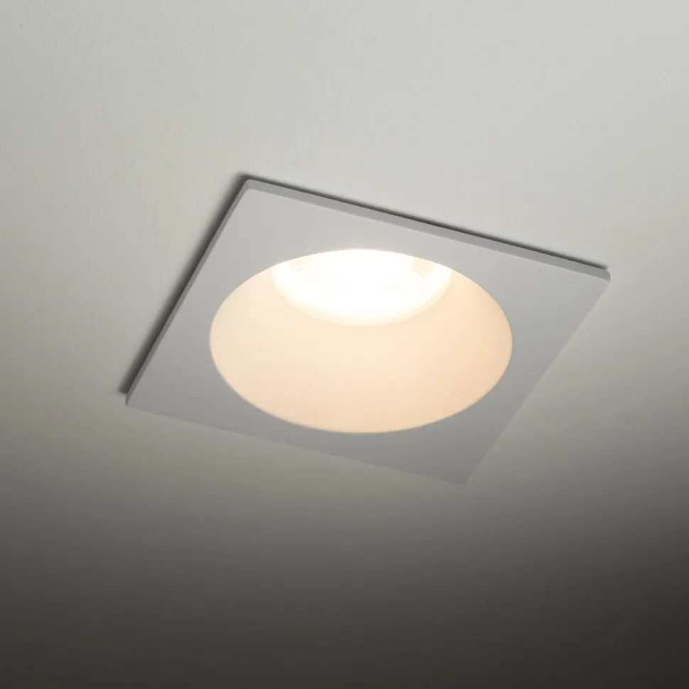 Einbauspot Weiß Metall IP65 GU10 L:8,5 cm wetterfest