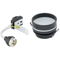 Einbaustrahler GU10 Ø 8 cm Schwarz Aluminium Modern