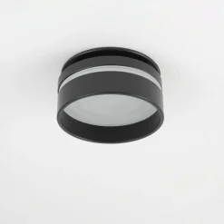 Einbaustrahler GU10 Ø 8 cm Schwarz Aluminium Modern