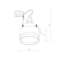 Einbaustrahler GU10 Ø 8 cm Schwarz Aluminium Modern