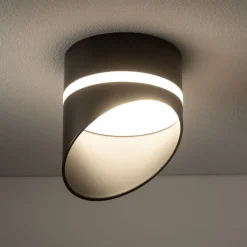 Einbaustrahler GX53 Schwarz H: 12 cm Aluminium Modern